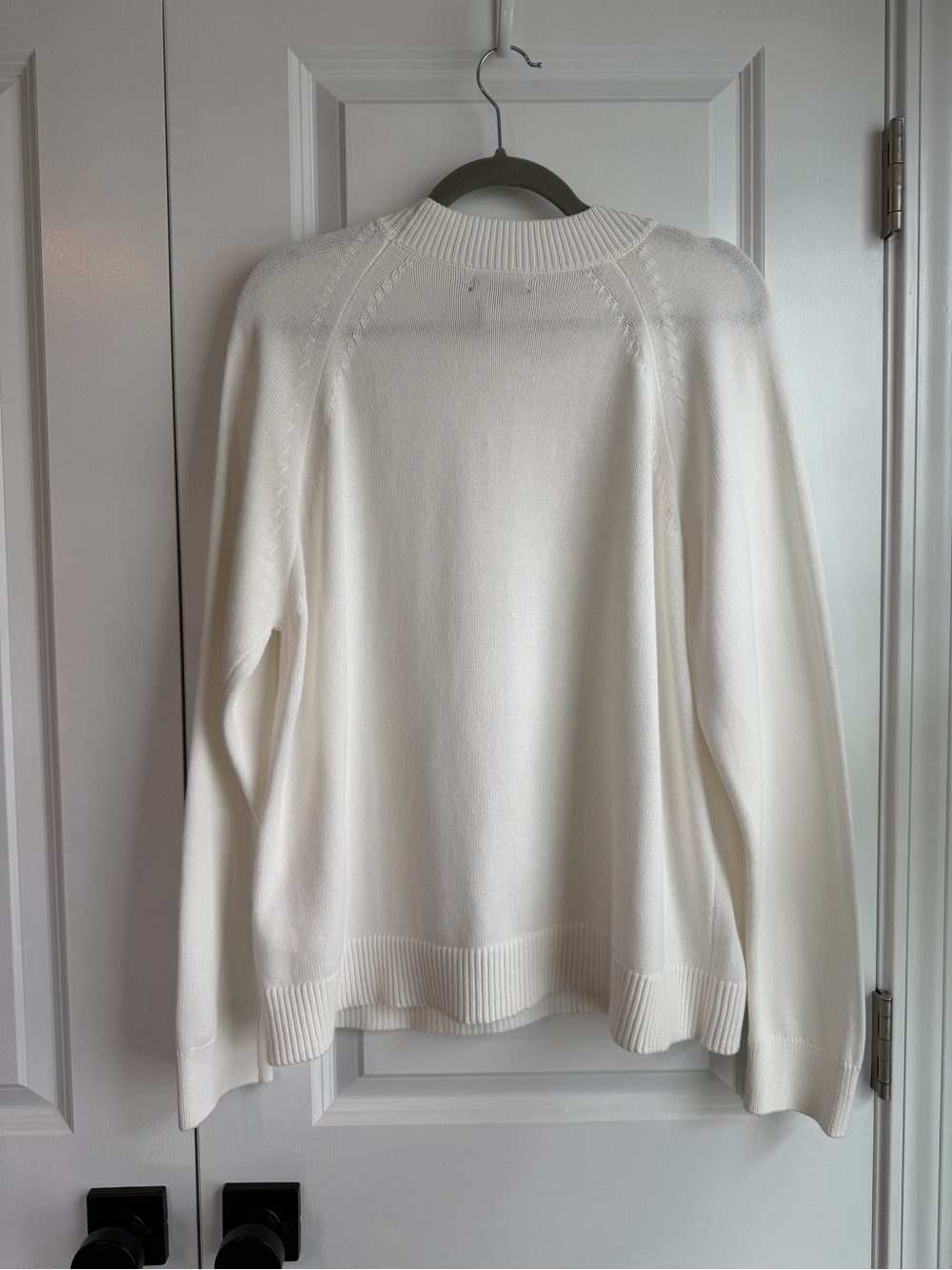 Quince Women’s 100% Organic Cotton Mock Neck Sweater Ivory NWT Size Large - Picture 3 of 10